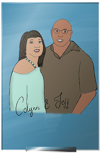 SiMom in Law and Jeff, Made by Nhi Do Kaleponi Portrait Gift Giving Love Language Portraits Personalised Gifts for Mother in Law