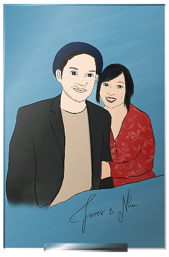 Sis and Torres, Made by Nhi Do Kaleponi Portrait Gift Giving Love Language Portraits Personalised Gifts for Sister